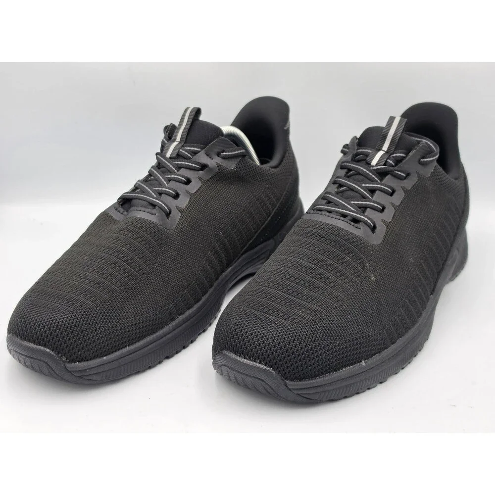 Orthofeet Yari Men’s Walking Shoes Black Grey Size 9 EE Wide Diabetic Comfort